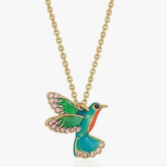 🔹️KATE SPADE🔹️ Scenic route Hummingbird 17” Gold Accent Necklace With Extender - Picture 1 of 6